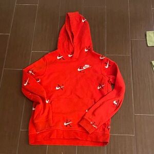 Nike Men's Vibrant Red Hoodie